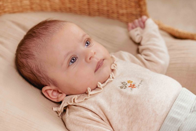Little Farm Romper lange mouw Sand Melange