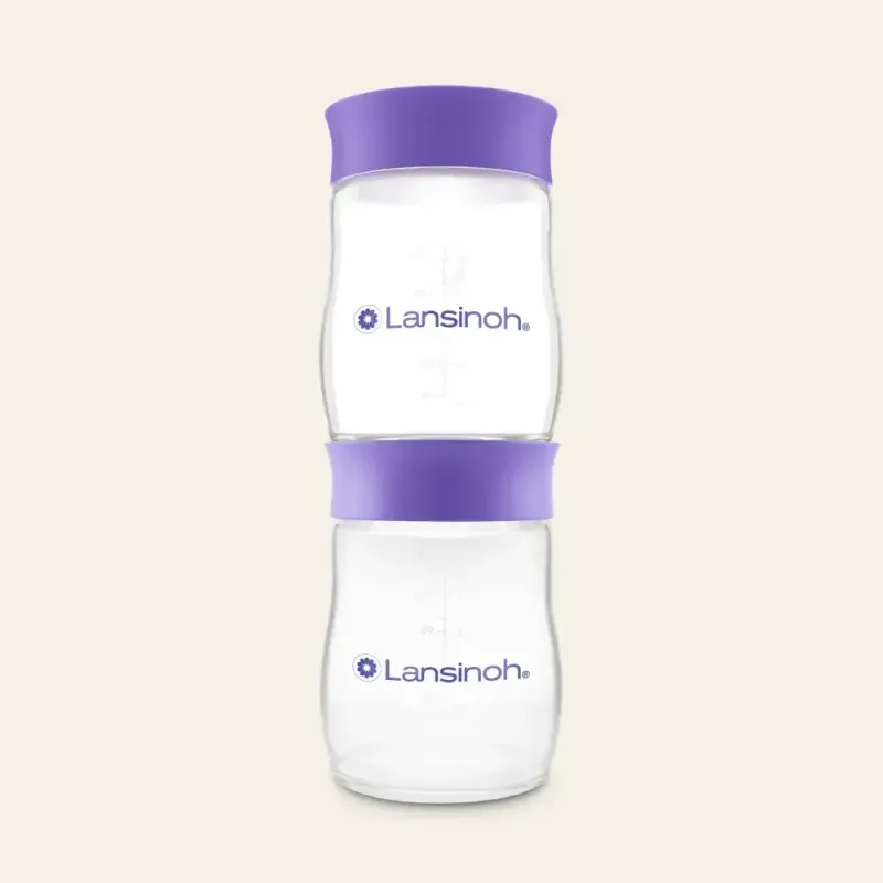 Lansinoh 4 x 160 ml Natural Wave Bewaarflesjes voor Moedermelk 20517