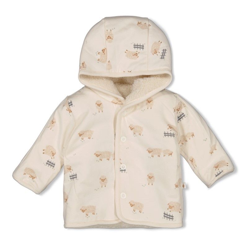 Omkeerbaar teddy jasje met capuchon - Sleepy Sheepy
