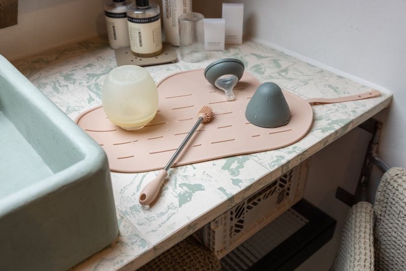 Heerlijke schone set blush-mint-Denim