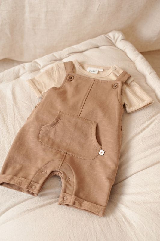 Feetje - Tuinbroek kort Sssiesta Camel