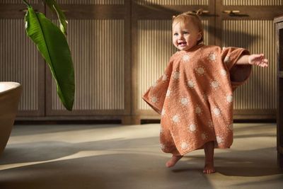 Badponcho Badstof - Jacquard Flower