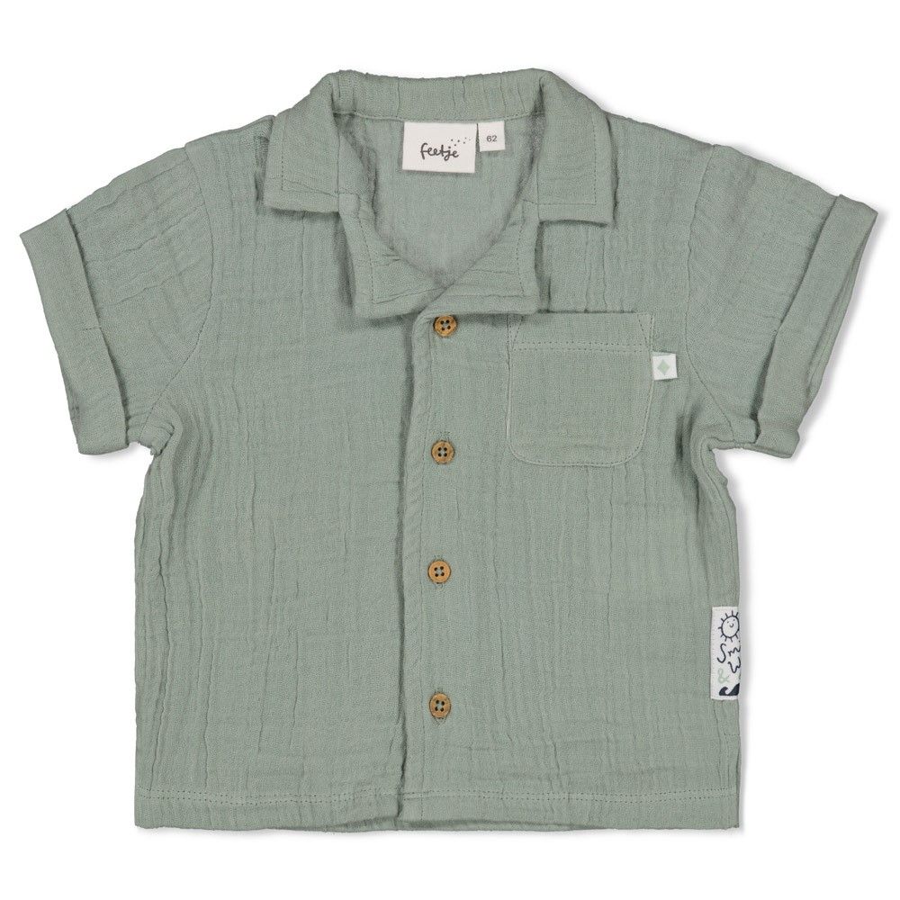 Feetje Summer woven Blouse mousseline Zeegroen