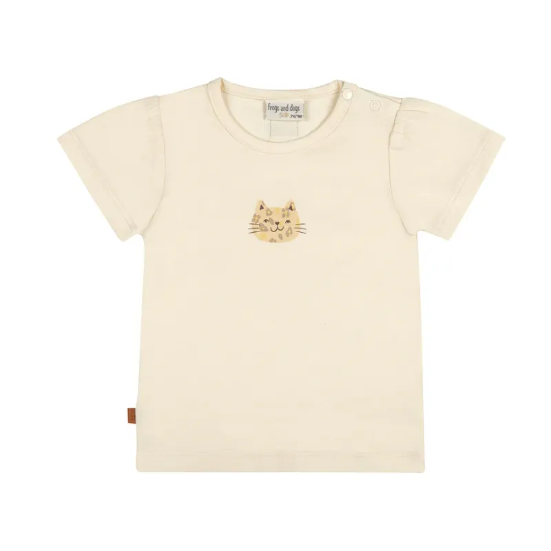 Frogs &amp; Dogs T-shirt Klein Luipaard Kinderen | Parelmoer Ivoor