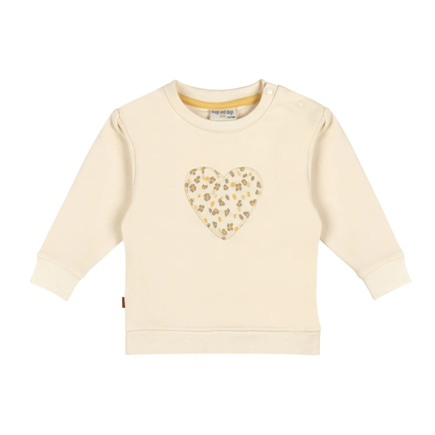 Trui Leo Hart Patch Kinderen | Parelmoer Ivoor