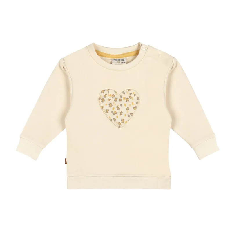 Trui Leo Hart Patch Kinderen | Parelmoer Ivoor