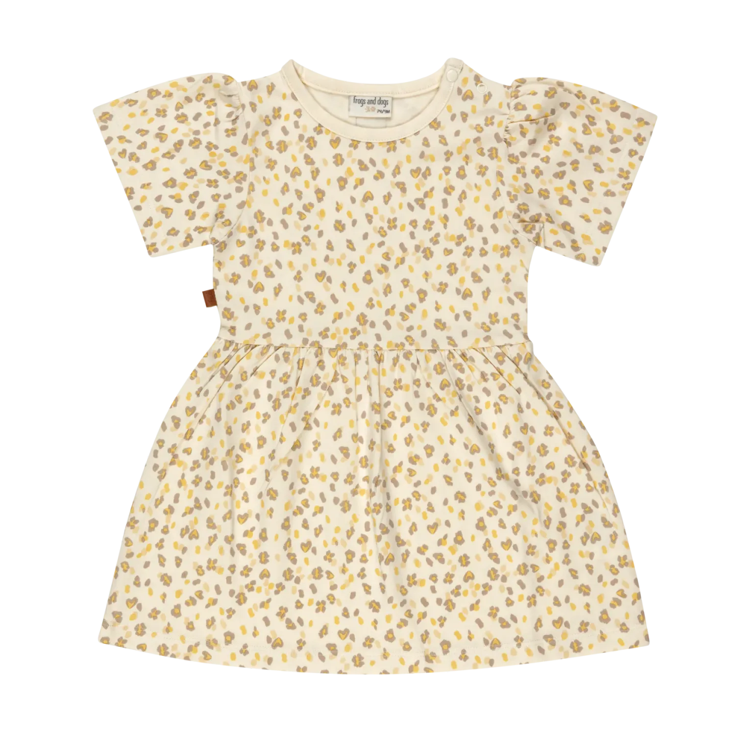 Jurk Leo AOP Kids | Parelmoer Ivoor