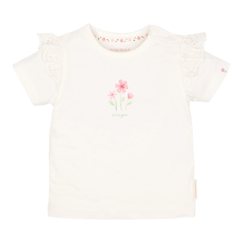 LD Shirt korte mouw - Wit - Bloemen