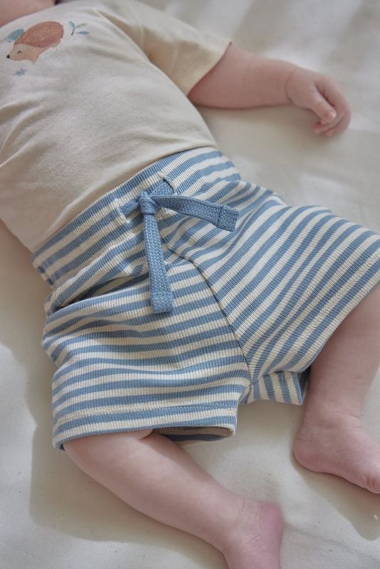 LD Gestreepte korte broek - Blauw