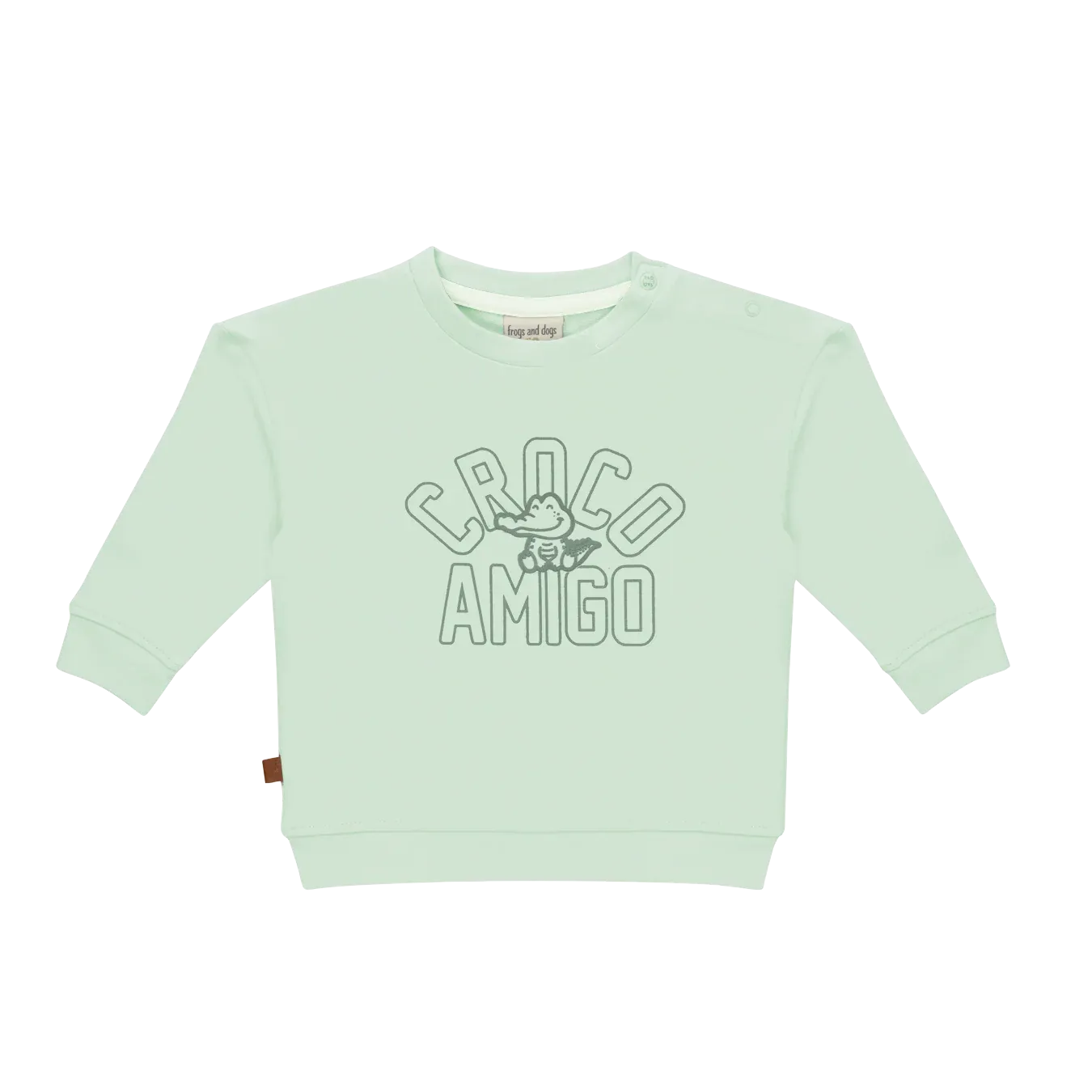 F &amp; D Trui Croco Amigo Kids | Subtiel groen