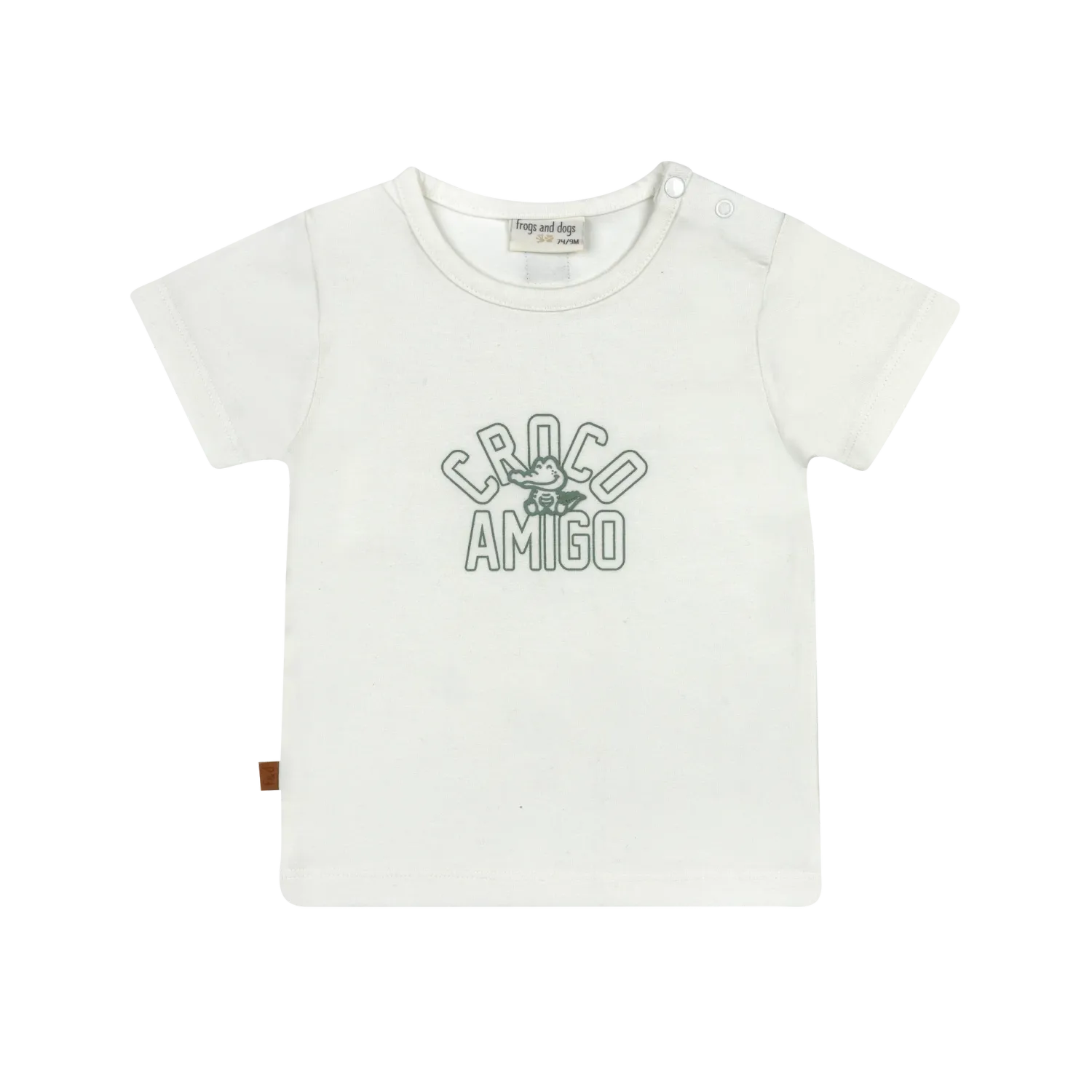 F &amp; D T-Shirt Croco Amigo Baby | Witte Alyssum