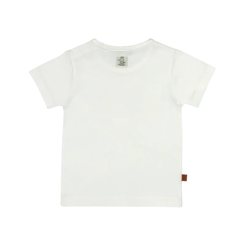 F &amp; D T-Shirt Croco Amigo Baby | Witte Alyssum