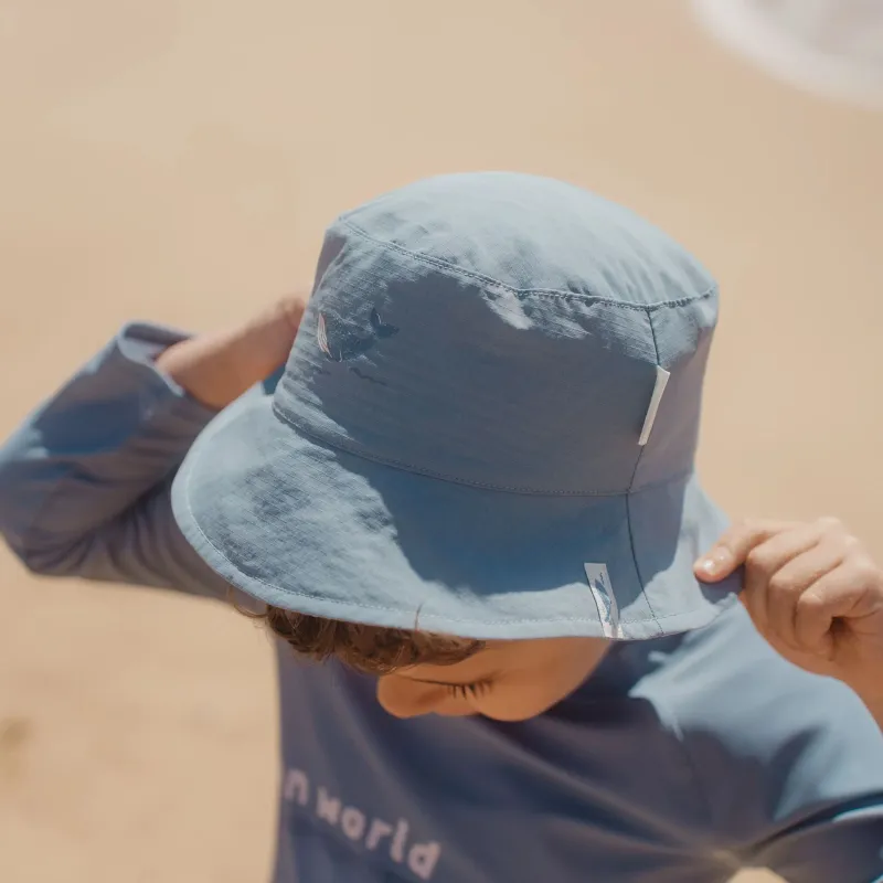 Bucket hat - Blauw - Ocean Brown Stripes