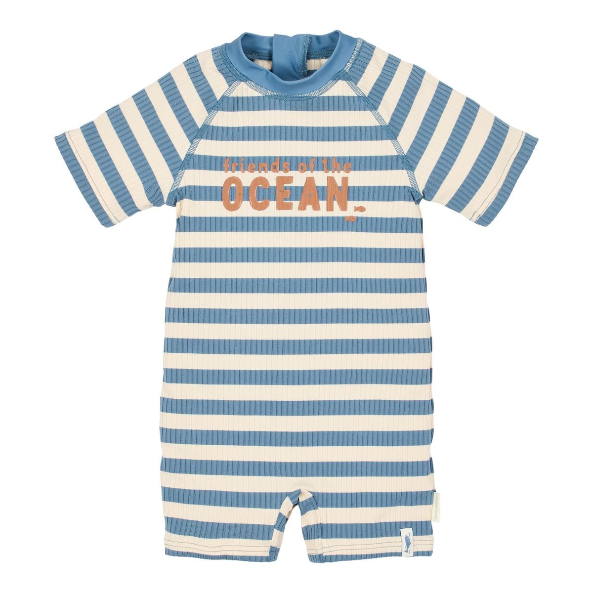 LD Zwempak korte mouw - Blauw - Ocean Blue Stripes