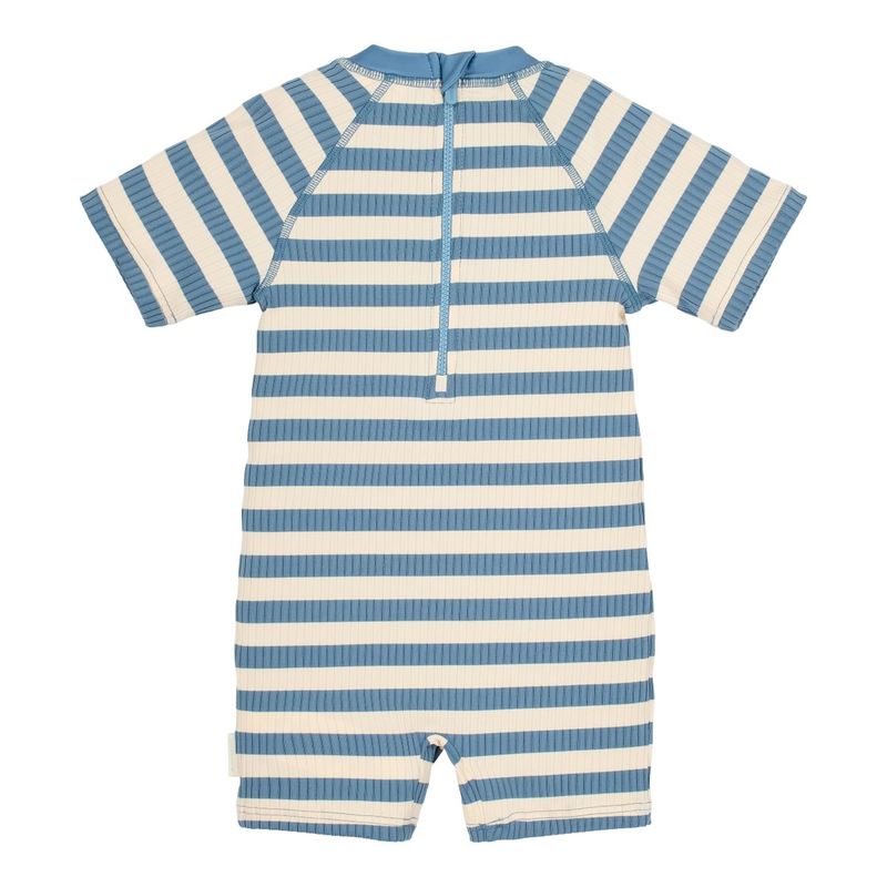 LD Zwempak korte mouw - Blauw - Ocean Blue Stripes