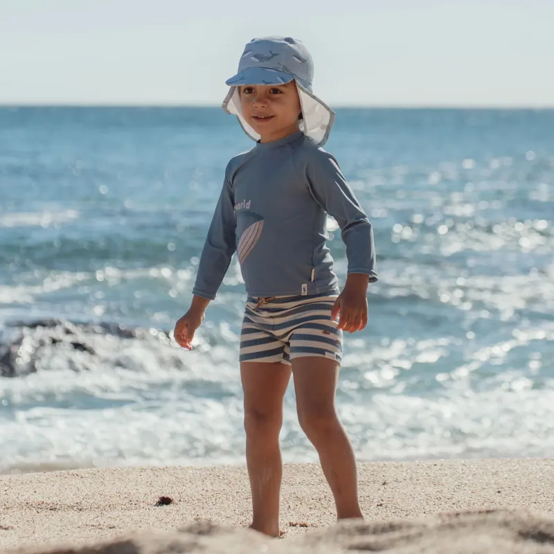 LD Zwembroek - Blauw - Ocean Blue Stripes