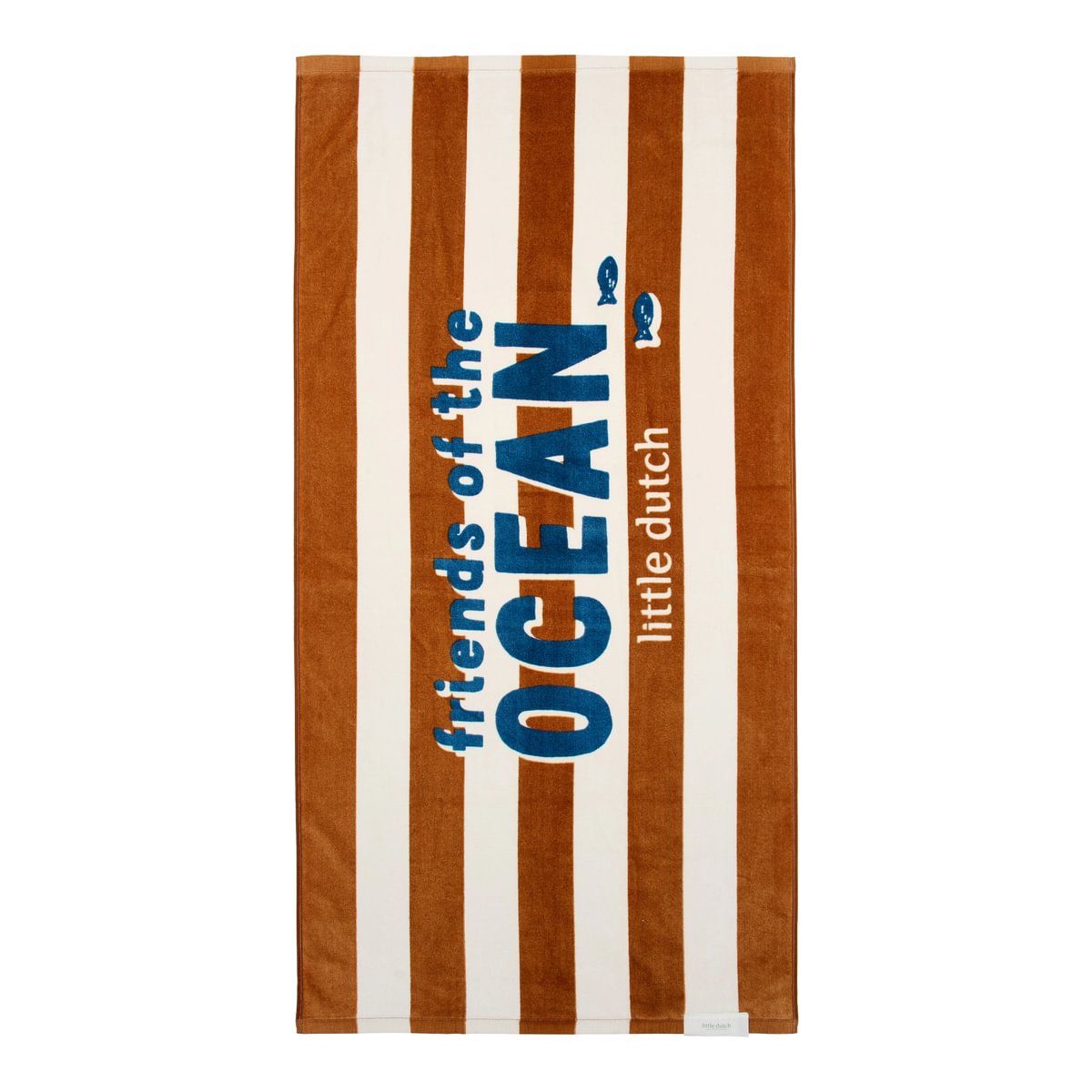 LD Strandhanddoek - Bruin - Ocean Brown Stripes