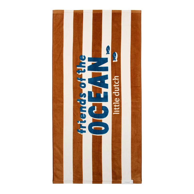 LD Strandhanddoek - Bruin - Ocean Brown Stripes