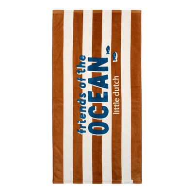 LD Strandhanddoek - Bruin - Ocean Brown Stripes