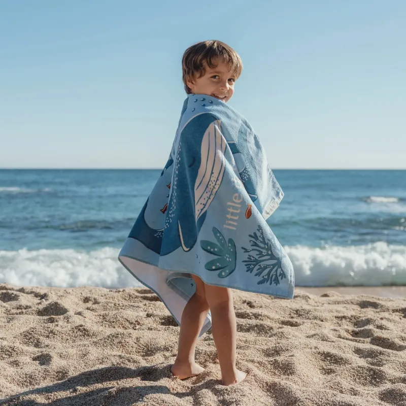 LD Strandhanddoek - Blauw - Ocean Splash
