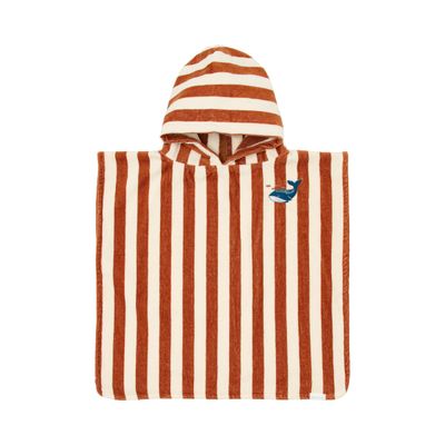 LD Badponcho - Bruin - Ocean Brown Stripes
