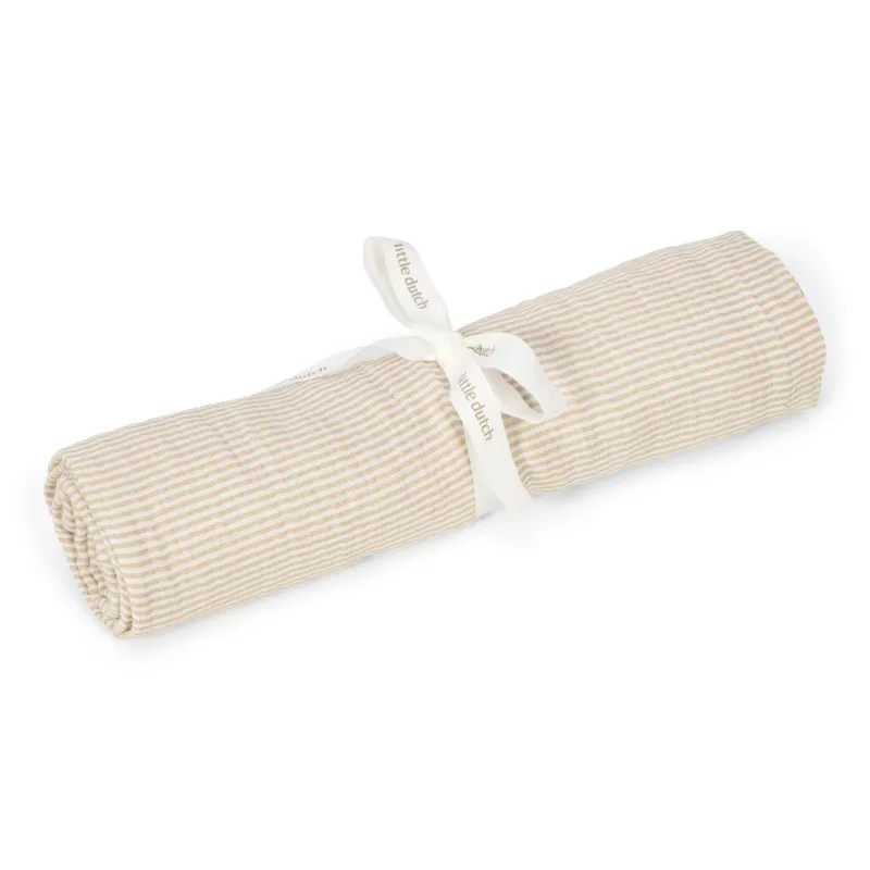 LD Swaddle - Beige streepjes - 120 cm