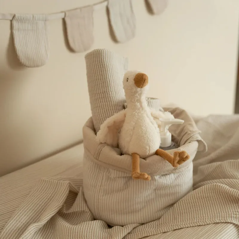 LD Swaddle - Beige streepjes - 120 cm