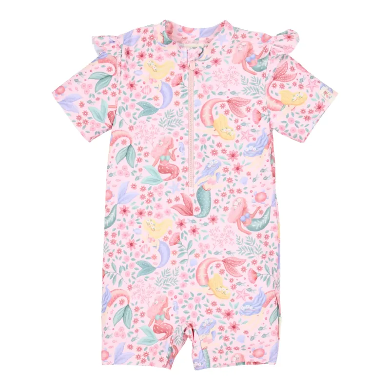 LD Zwempak korte mouw - Roze - Dreamy Mermaid