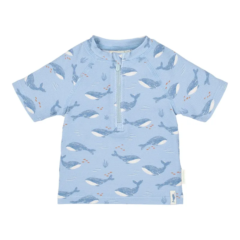 LD Zwemshirt korte mouw - Blauw - Ocean Splash