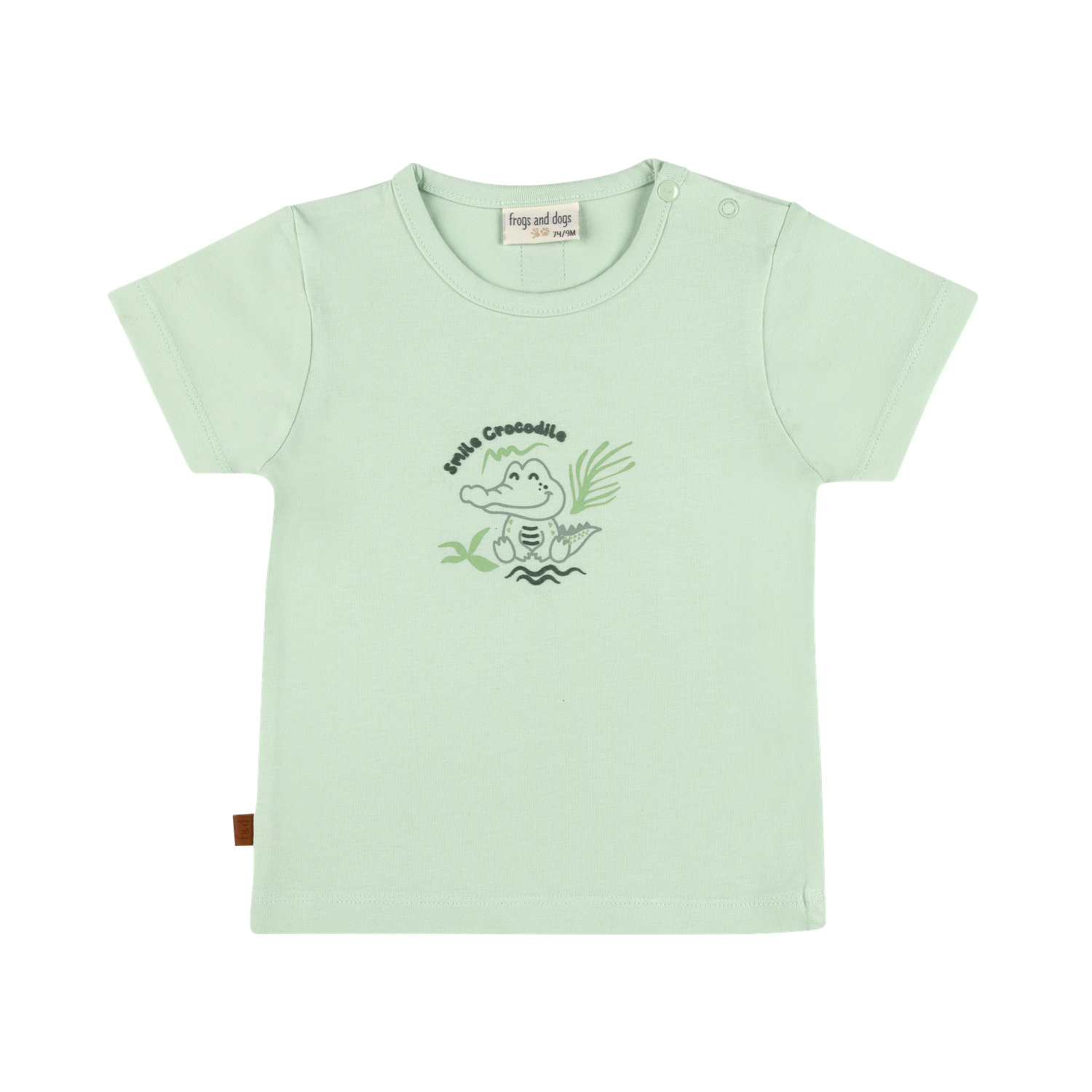 F &amp; D T-shirt Croco Jungle Baby | Subtiel Groen