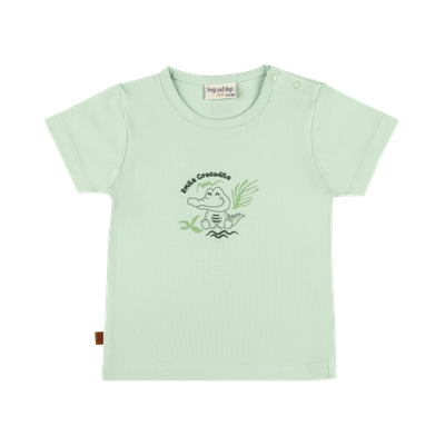 F & D T-shirt Croco Jungle Baby | Subtiel Groen