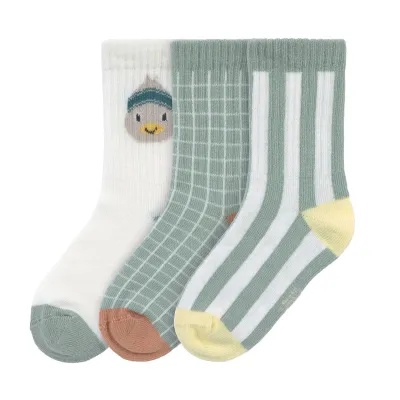 Lässig Tennissokken 3 stuks GOTS Duck Size 22-26