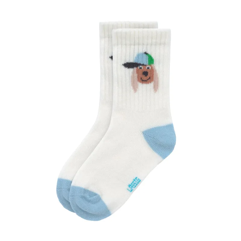 Lässig Tennissokken voor kinderen, 3-pack - biologisch katoen, hond Size 23/26