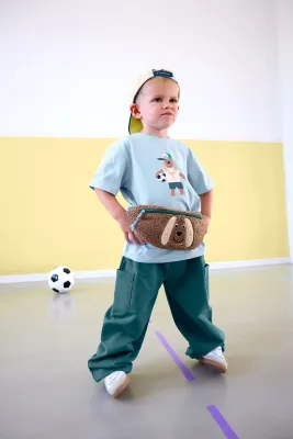 Lässig  Kinder T-shirt - Biologisch katoen, hond, lichtblauw