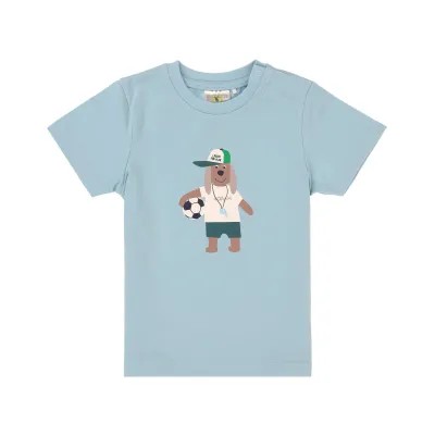 Lässig  Kinder T-shirt - Biologisch katoen, hond, lichtblauw