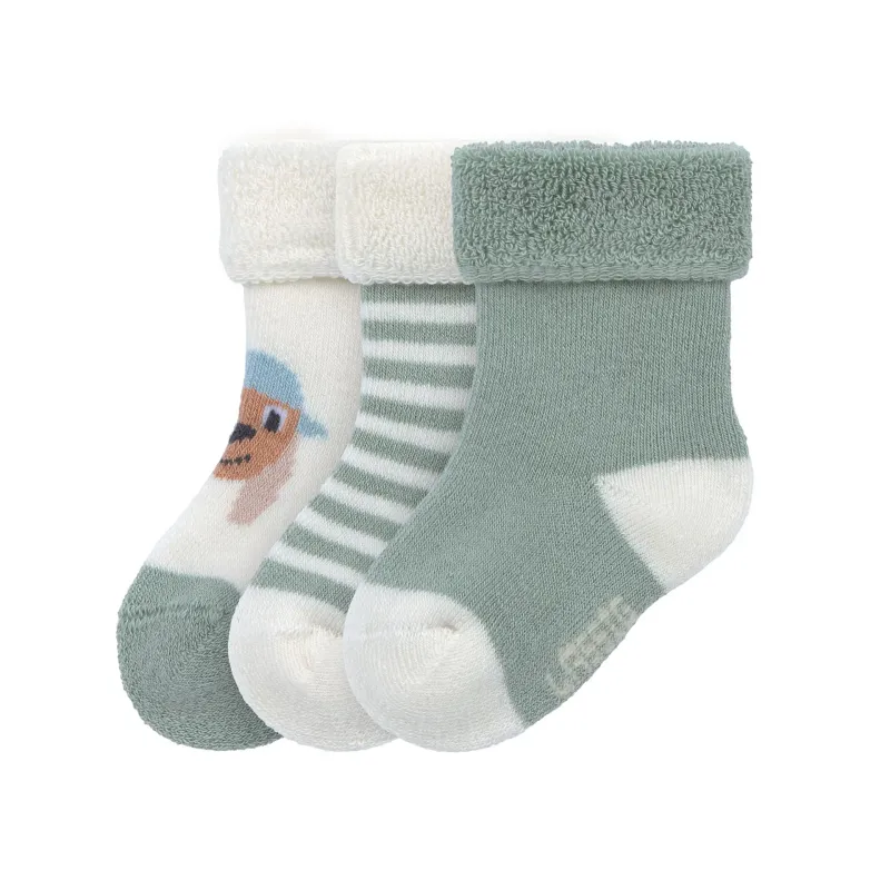 Lässig Babysokjes van badstof (3 stuks) - Biologisch katoen, Hond Size 15-18