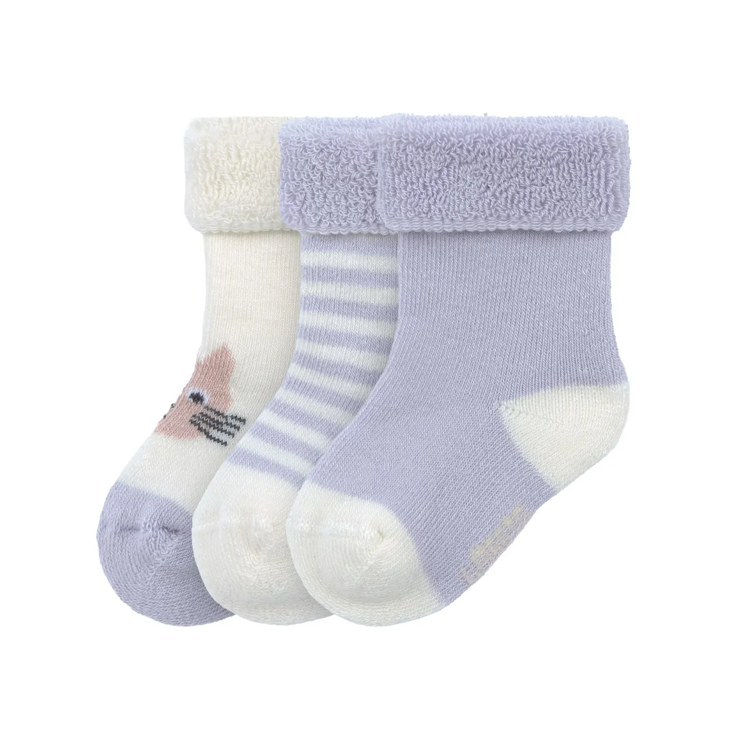 Lässig Babysokjes van badstof (3 stuks) - Biologisch katoen, kat Size 18-18