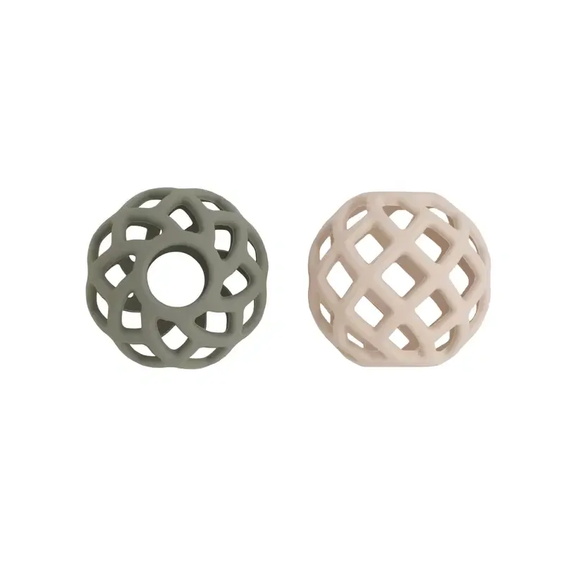 Speelbal urban - 2-pack - green/warm linen -  clay/warm linnen - rose/warm linnen