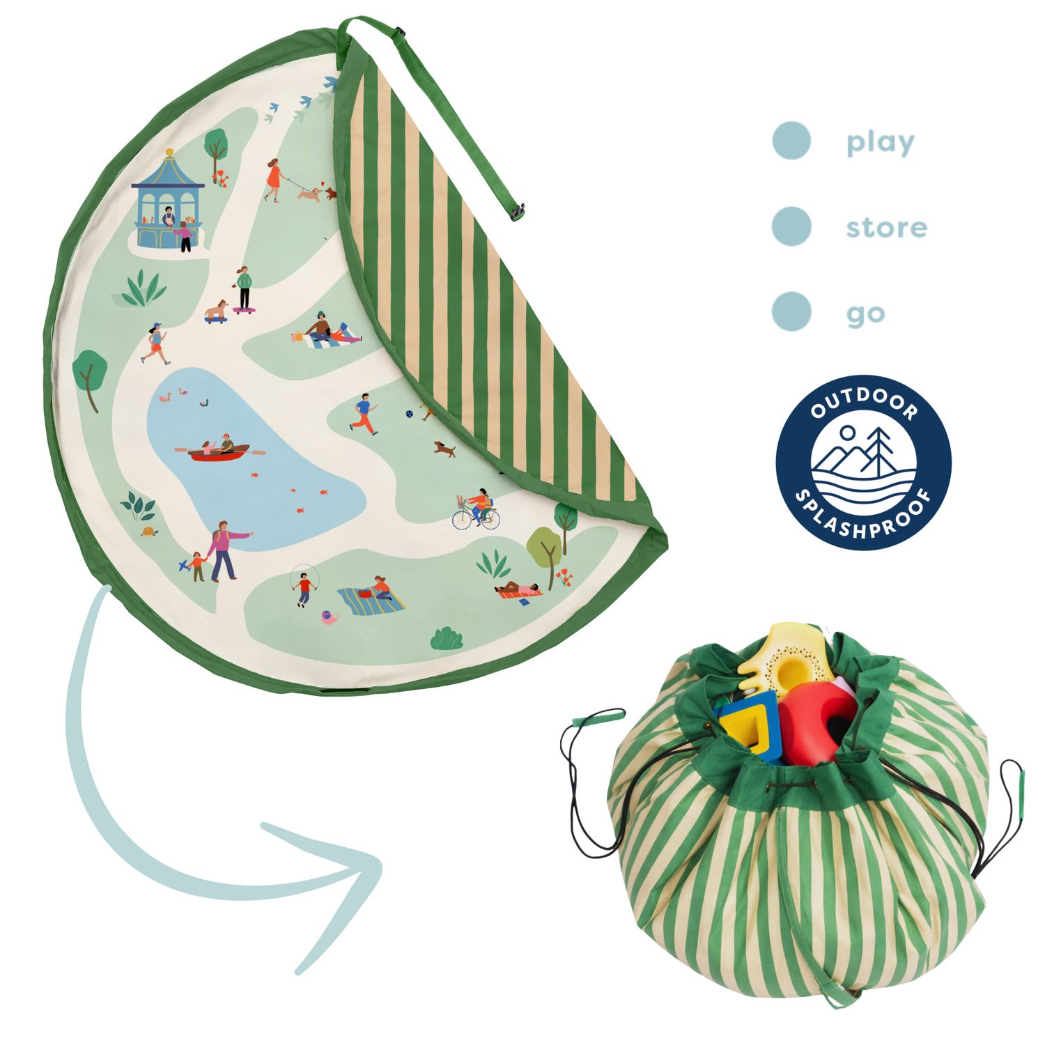 Play &amp; Go outdoor speelkleed &amp; opbergzak - parc
