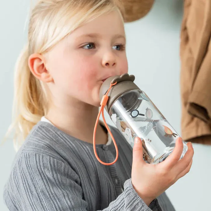 Done by Deer Waterfles met rietje - Tiny trails - Zand - 350 ml
