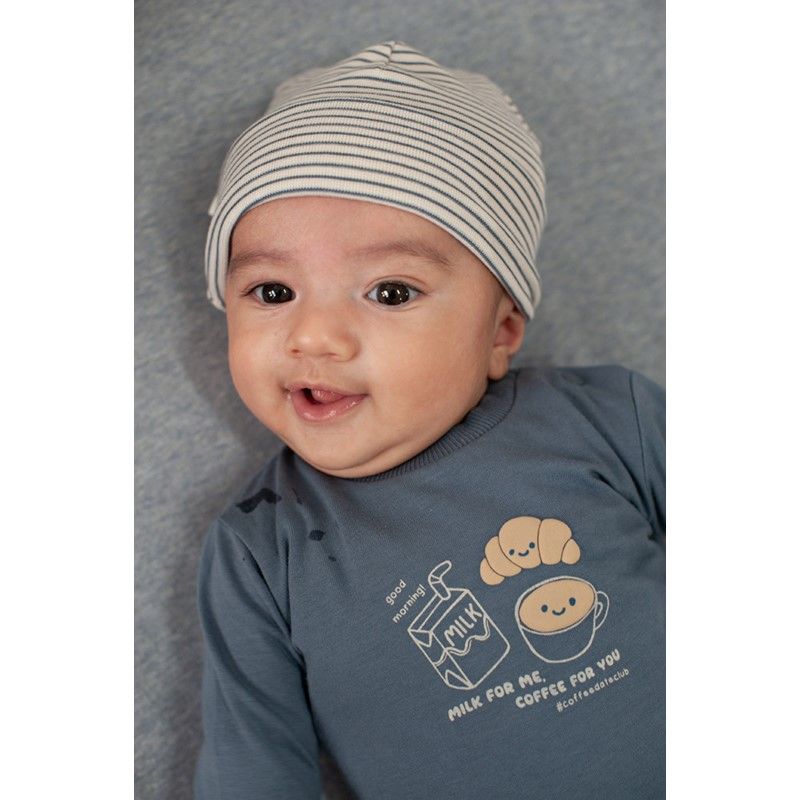 Feetje Mutsje rib met streep - Breakfast Buddy Size 2