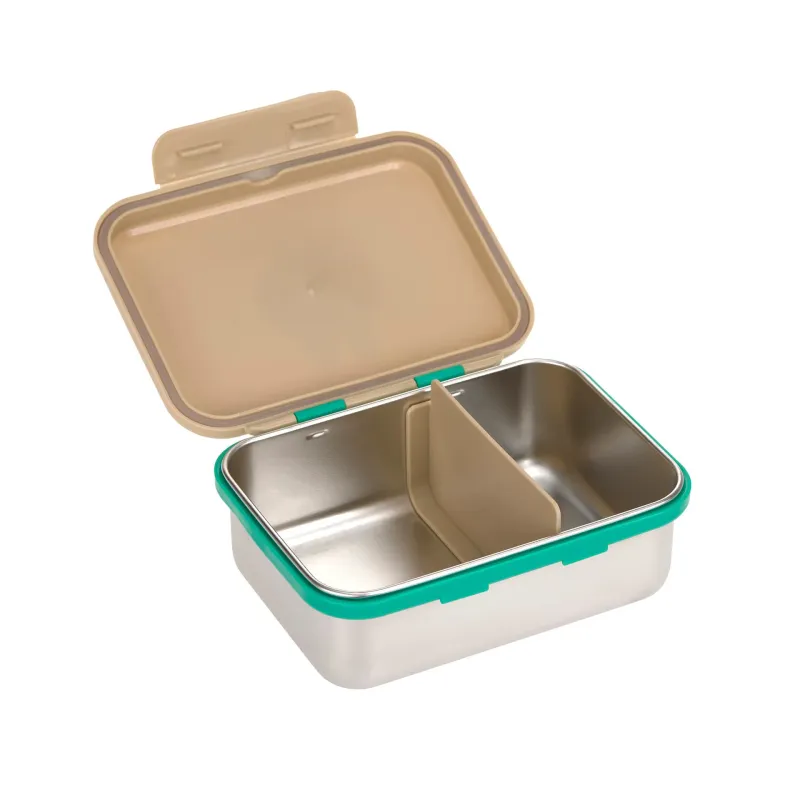 Lässig Kinderlunchbox - roestvrijstalen lunchbox, Happy Trails kikker