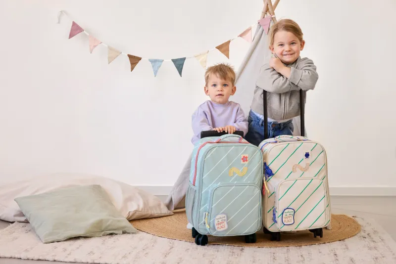 Kinderkoffer - trolley, Happy Trails, kikker