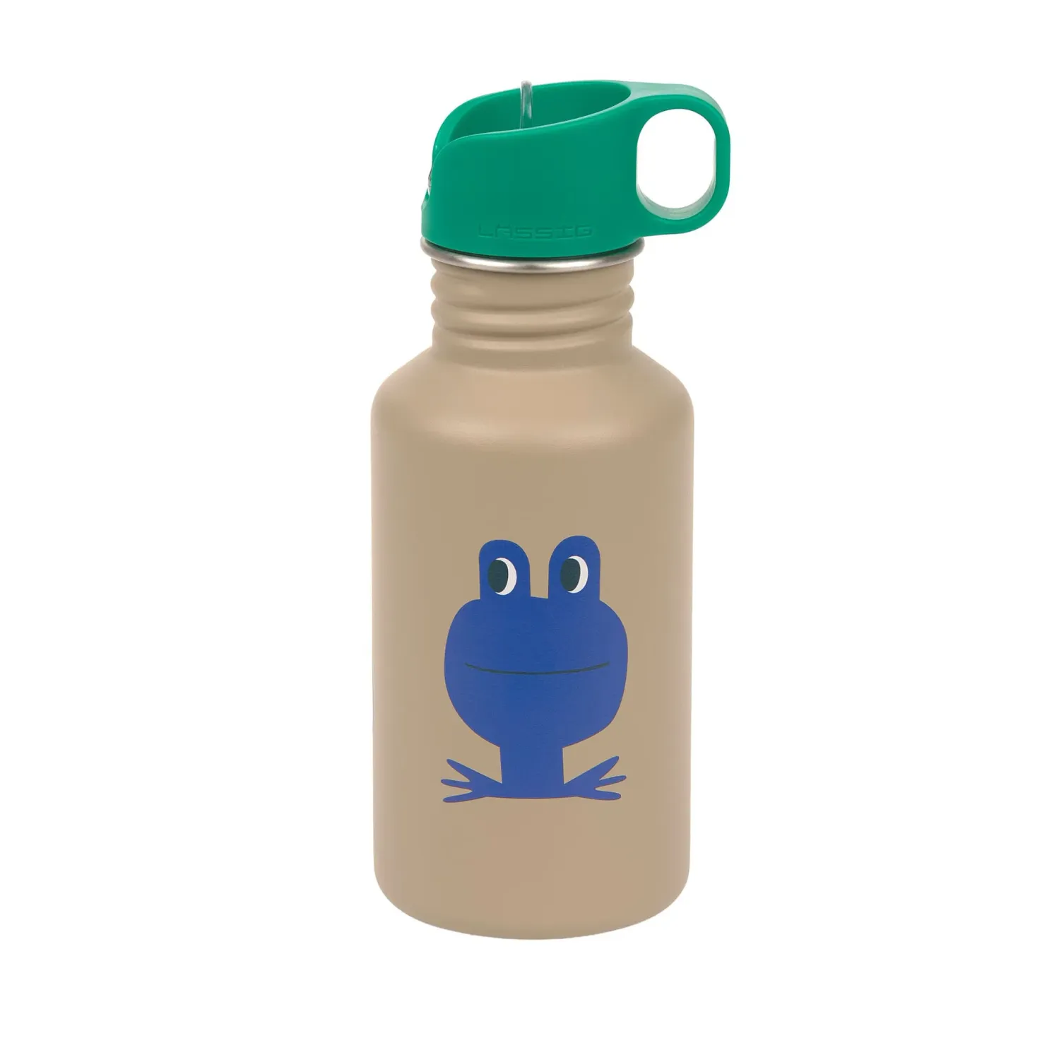 Lässig Roestvrijstalen waterfles voor kinderen 500 ml - Happy Trails, kikker