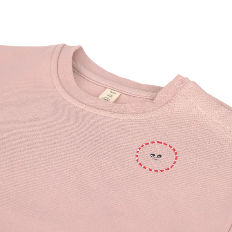 Lässig Kindertrui - GOTS, Hart roze rook