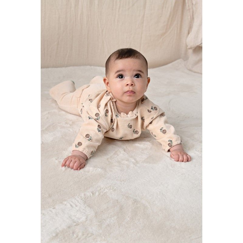 Feetje Sweater velours rib met borduursels - Lucky Bloombird