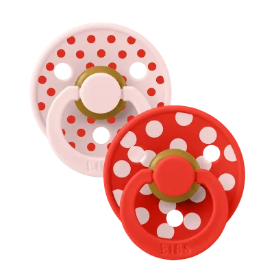 Bibs - Anatomic - STUDIO Colour Fopspenen 2-pack Polka - Ivoor/Zwart Latex