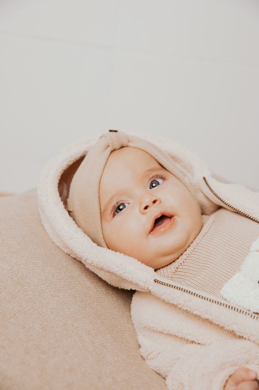 Bamboom Teddyjasje met capuchon - Whisper Pink 570