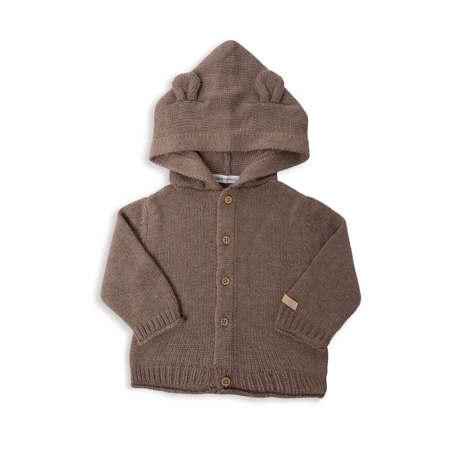 Bamboom Vest met capuchon - ASH BROWN 442