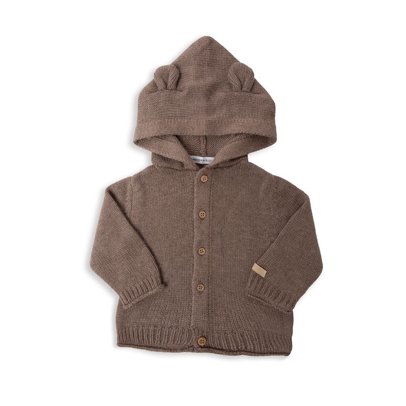 Bamboom Vest met capuchon - ASH BROWN 442